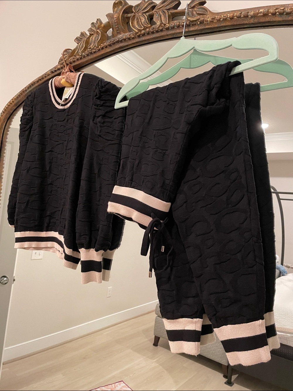 NWOT Size Small, Emily McCarthy Jogger in Black Cheetah.